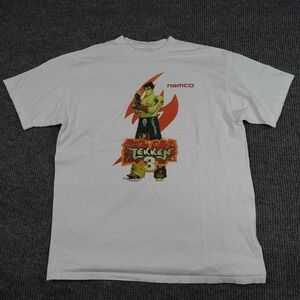 Vintage Tekken 3 Shirt Mens XL White Namco Jin Kazama 90s Video Game Graphic Tee